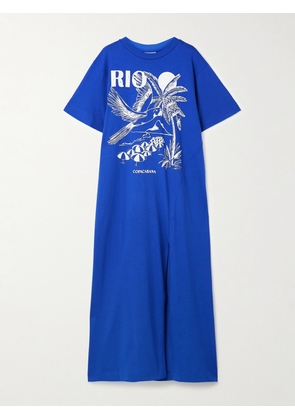 Farm Rio - Rio Oversized Printed Cotton-jersey Maxi Dress - Blue - xx small,x small,small,medium,large,x large