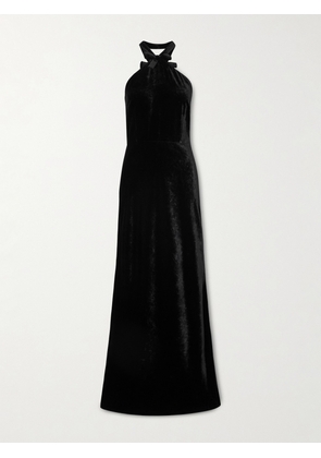 BERNADETTE - Jolene Halterneck Velvet Maxi Dress - Black - FR 32,FR 34,FR 36,FR 38,FR 40,FR 42,FR 44,FR 46