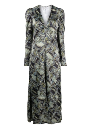 GANNI paisley-print maxi dress - Green