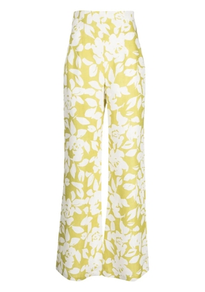 Bambah Lilly flared linen trousers - Yellow