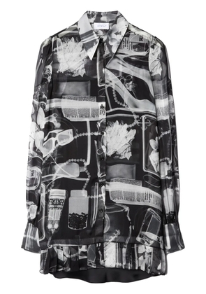 Off-White X-Ray-print silk shirt dress