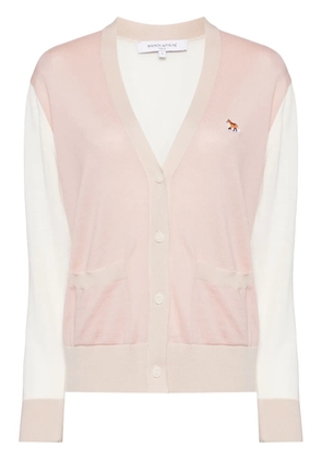Maison Kitsuné embroidered logo cardigans - Pink