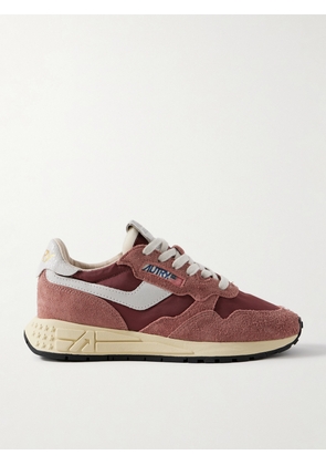 Autry - Reelwind Leather-trimmed Suede And Shell Sneakers - Burgundy - IT35,IT36,IT37,IT38,IT39,IT40,IT41,IT42