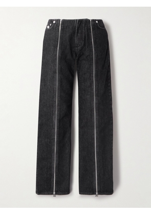 Jean Paul Gaultier - Zip-embellished Straight-leg Jeans - Black - 24,25,26,27,28,29,30,31