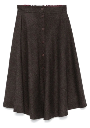 Merci A-line midi skirt - Brown