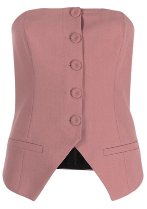 Erika Cavallini slim-cut bandeau-style waistcoat - Pink