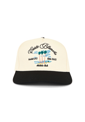 Carte Blanche The Palm Tree Snapback Hat in Cream.