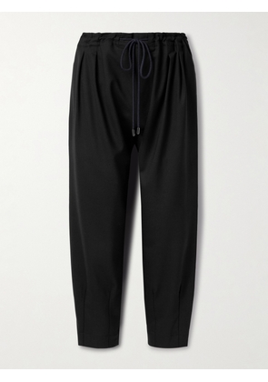 Maria McManus - Pleated Wool-blend Tapered Pants - Black - x small,small,medium,large