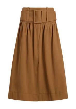 Patou belted gathered skirt - Brown