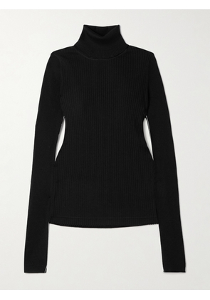 Maria McManus - Ribbed Merino Wool Turtleneck Sweater - Black - x small,small,medium,large