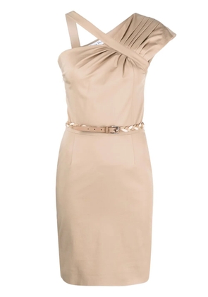 Christian Dior Pre-Owned 2010s pleated single-shoulder dress - Neutrals