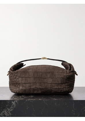 Calvin Klein Collection - Andy Small Croc-effect Suede Clutch - Brown - One size