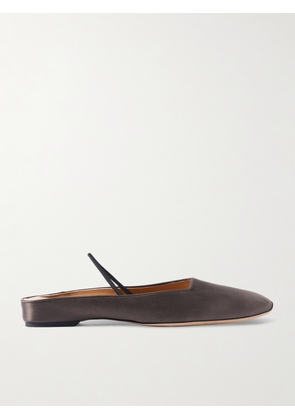 Calvin Klein Collection - Kate Satin Slingback Flats - Brown - IT36,IT37,IT38,IT39,IT40,IT41