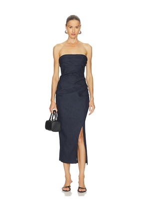 Cinq a Sept Denim Adira Dress in Blue. Size 0. Also in 00, 10, 2, 4, 6, 8.