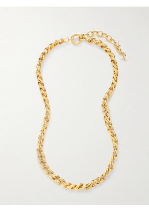 SAINT LAURENT - Hammered Gold-tone Necklace - M