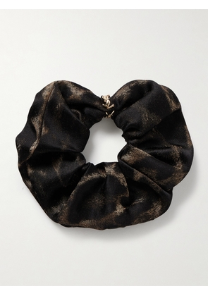SAINT LAURENT - Embellished Leopard-print Silk And Cashmere-blend Hair Tie - Animal print - One size