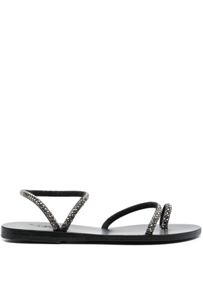 Ancient Greek Sandals Eleftheria crystal-embellished sandals - Black