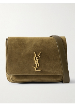SAINT LAURENT - Niki Suede Shoulder Bag - Green - One size