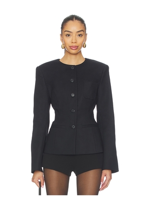 EAVES Mai Compact Suiting Blazer in Black. Size L. Also in S, XL, XXS.