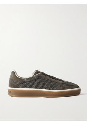 Loro Piana - Tennis Walk Suede-trimmed Wool Sneakers - Brown - IT36,IT37,IT39,IT40,IT41,IT42