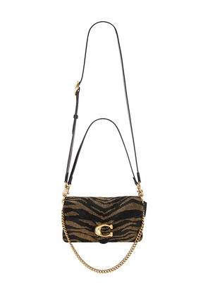 Coach Beadded Tiger Tabby Shoulder Bag 26 in Black.