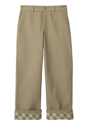 Burberry cotton loose-fit trousers - Neutrals