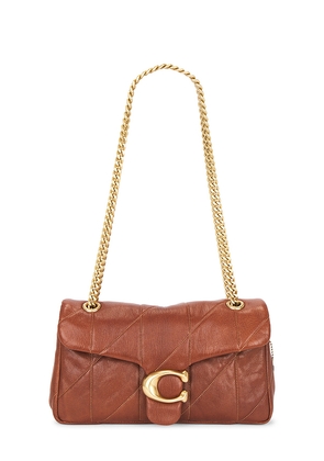 Coach Soft Quilted Tabby Shoulder Bag 26 in Cognac.
