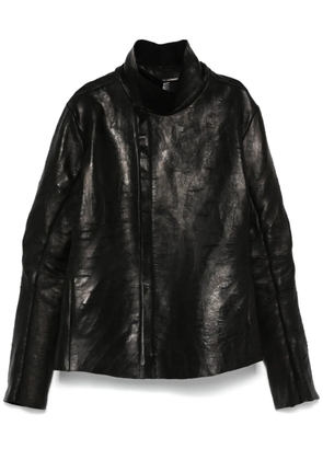 Isaac Sellam Experience creased biker jacket - Black