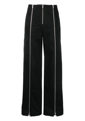 Jil Sander zip-up wide-leg trousers - Black