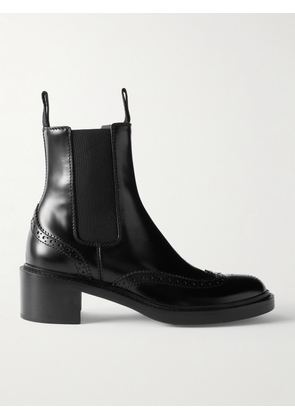 SAINT LAURENT - Vincent Perforated Leather Chelsea Boots - Black - EU 36,EU 37,EU 38,EU 39,EU 40