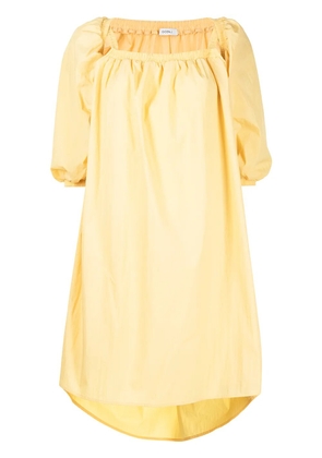 Goen.J ruffled A-line midi-dress - Yellow
