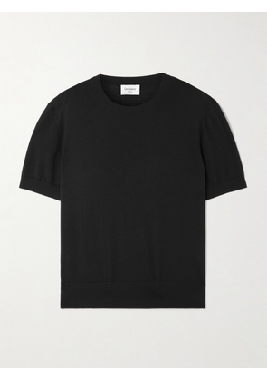 SAINT LAURENT - Cropped Wool T-shirt - Black - XS,S,M,L