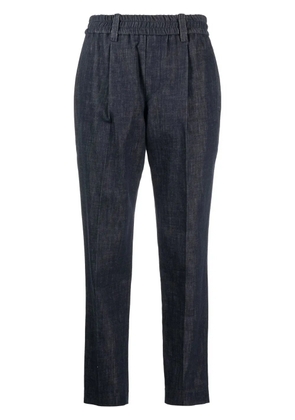 Brunello Cucinelli elasticated-waist trousers - Blue