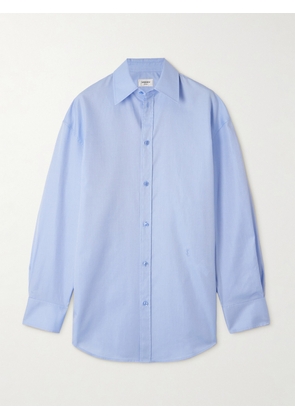 SAINT LAURENT - Oversized Cotton Oxford Shirt - Blue - FR 34,FR 36,FR 38,FR 40