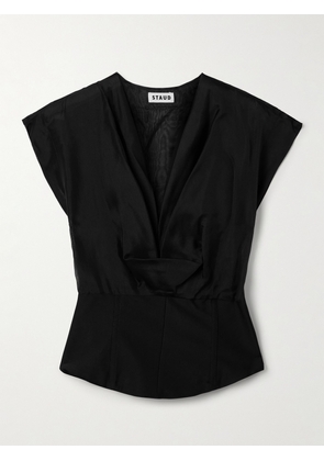 STAUD - Pinnacle Silk-organza And Faille Top - Black - US0,US2,US4,US6,US8,US10,US12