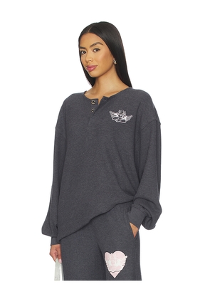 Boys Lie Read Receipts K-boyfriend Crew Sweatshirt in Charcoal. Size M/L. Also in XL/XXL, XS/S.