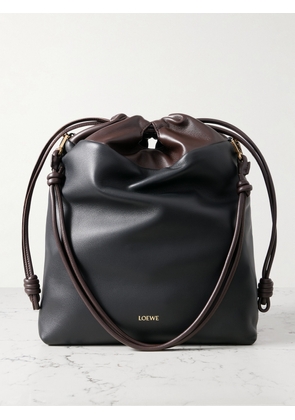 LOEWE - Flamenco Two-tone Leather Tote - Black - One size