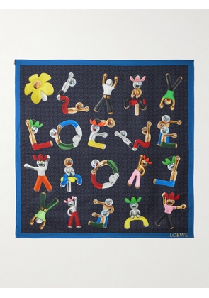 LOEWE - Printed Organic Silk-twill Scarf - Multi - One size