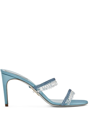René Caovilla Chandelier 105mm crystal-embellished sandals - Blue