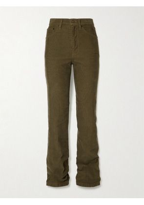 SAINT LAURENT - Clyde Cotton-corduroy Slim-leg Pants - Green - 24,25,26,27,28,29,30,31,32