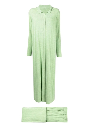 Bambah knitted long dress-trousers set - Green