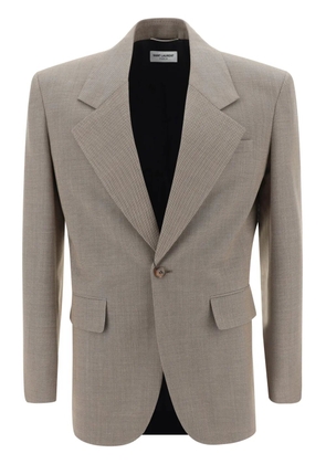 Saint Laurent oversized wool blazer - Neutrals