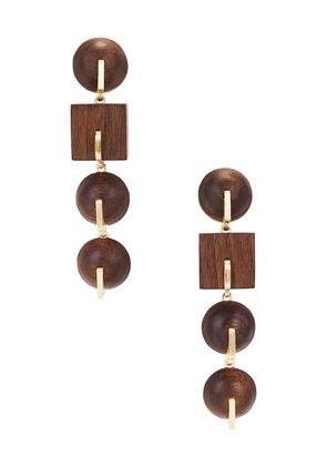 Cult Gaia Laguna Earring in Brown.
