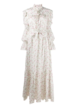 Philosophy Di Lorenzo Serafini floral ruffle maxi dress - White