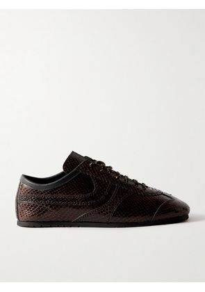 Dries Van Noten - Snake-effect Leather Sneakers - Brown - IT35,IT36,IT37,IT38,IT39,IT40,IT41