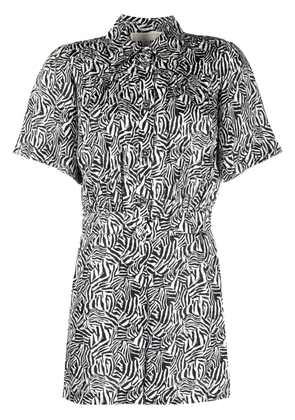 Michael Michael Kors graphic-print short-sleeve playsuit - White