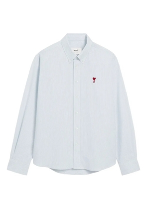 AMI Paris Ami De Coeur button-down cotton shirt - Blue