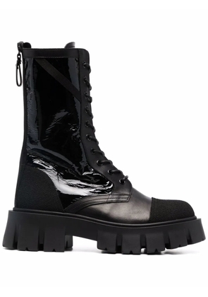 Premiata lace-up leather boots - Black