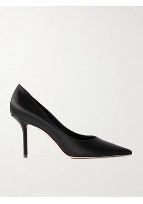 Jimmy Choo - Love 85 Satin Pumps - Black - IT35,IT36,IT36.5,IT37,IT37.5,IT38,IT38.5,IT39,IT39.5,IT40,IT40.5,IT41,IT41.5,IT42