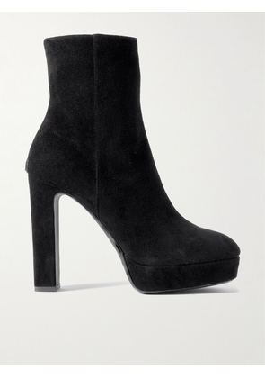 Jimmy Choo - Marene 120 Suede Platform Ankle Boots - Black - IT36,IT36.5,IT37,IT37.5,IT38,IT38.5,IT39,IT39.5,IT40,IT40.5,IT41,IT41.5,IT42